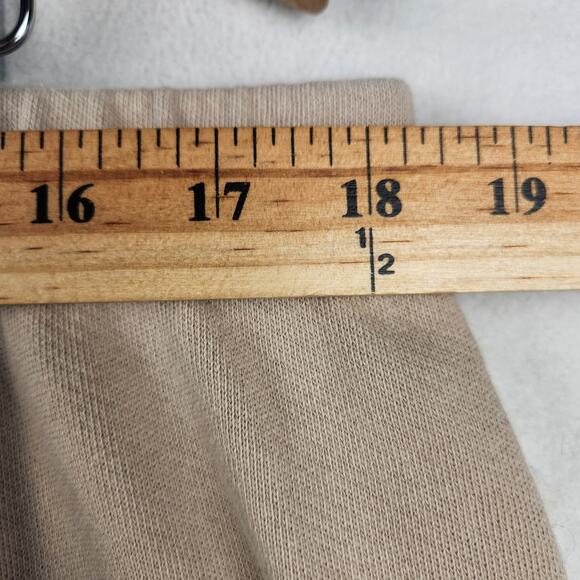 Eileen Fisher Organic Cotton French Terry A-Line Skirt Women’s XL Tan Stretch - Picture 10 of 13